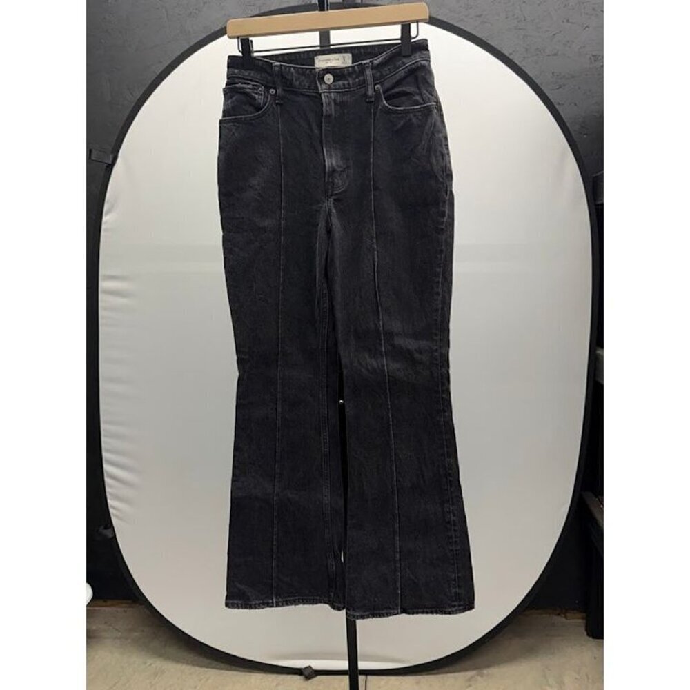Abercrombie & Fitch Black The Vintage Flare Curve Love High Rise Jeans